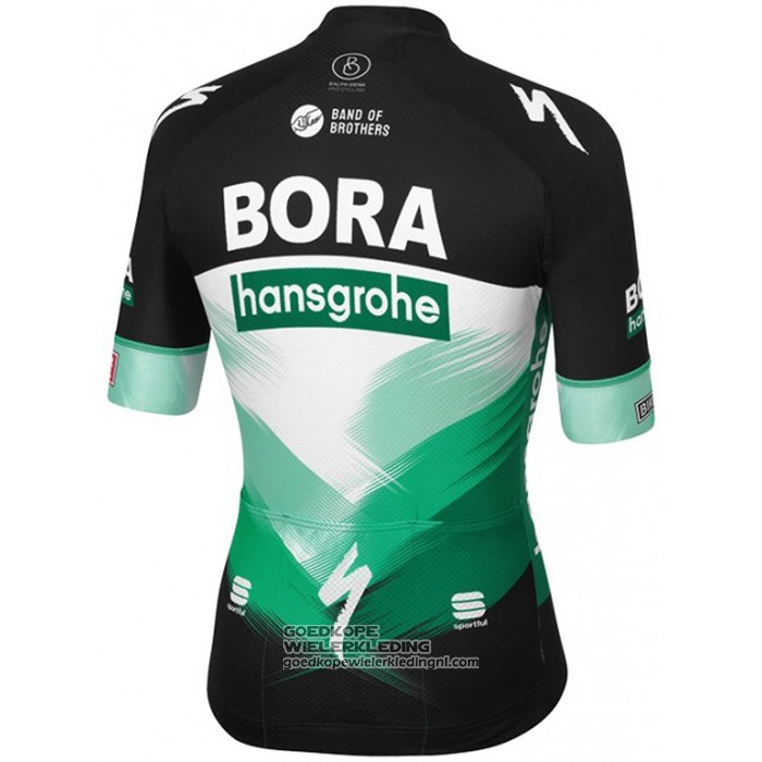 2020 Fietsshirt Bora-Hansgrone Zwart Groen Korte Mouwen en Koersbroek